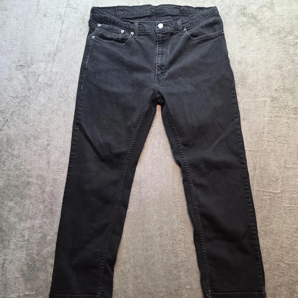 Levi's 559 Jeans Mens 38x30 Black Dark Wash Regular Fit Straight Leg Denim